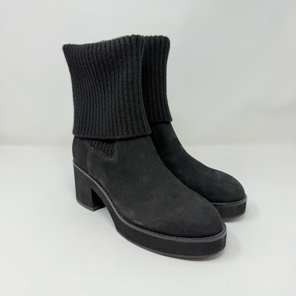 New Eileen Fisher Jala Tumbled Nubuck Platform Boot Sz US 7.5 - Picture 2 of 11